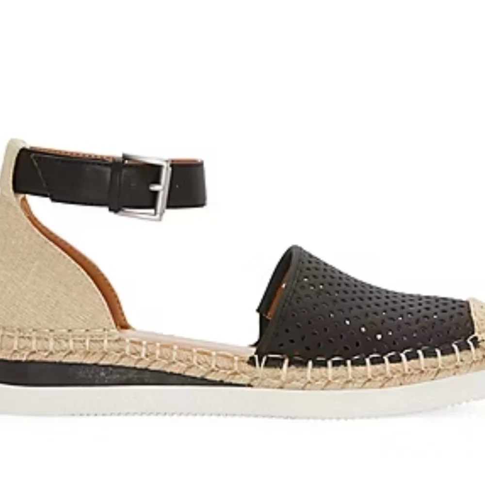 a.n.a Black and Tan Wedges Sandals